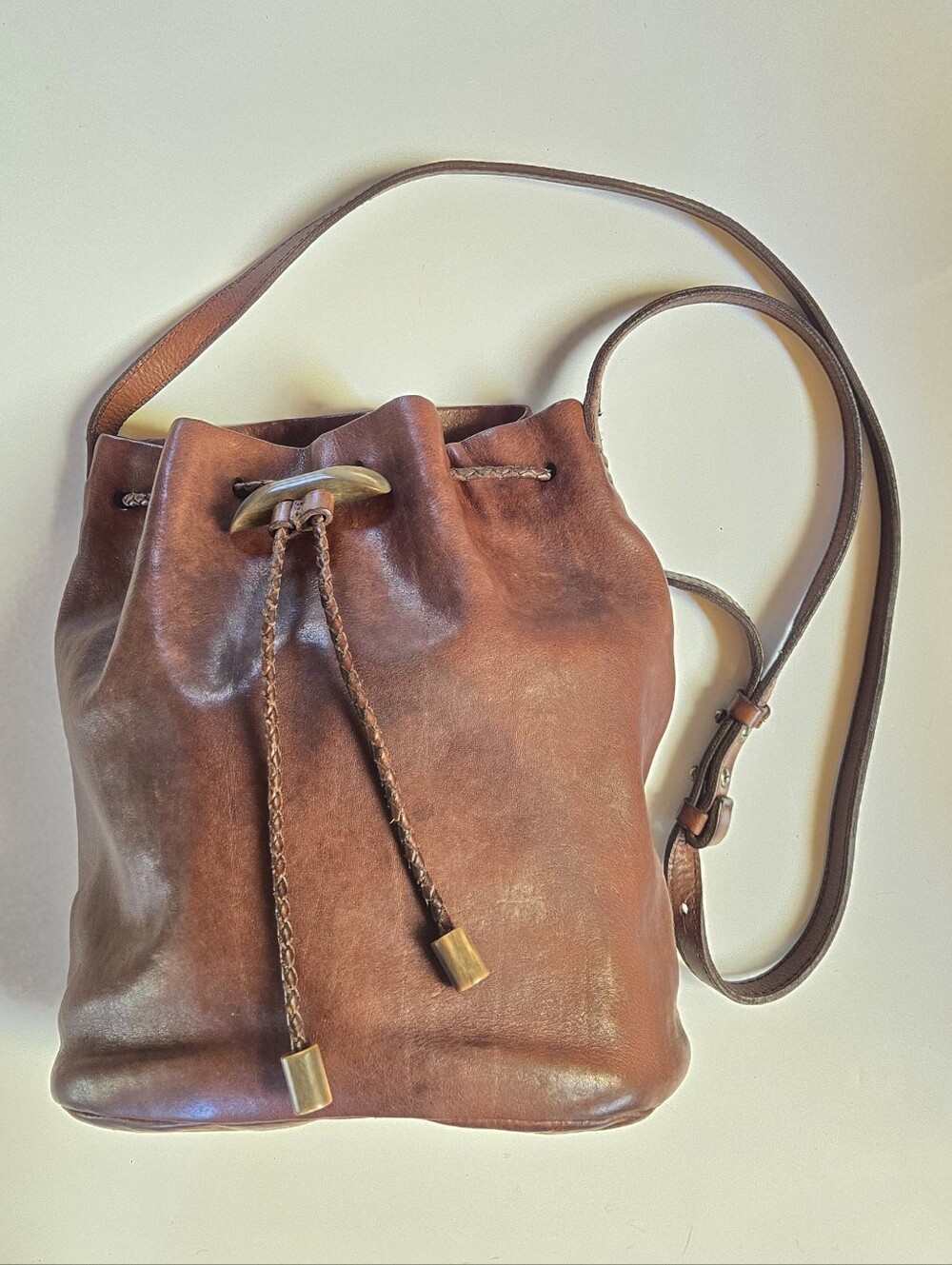 Rissetto Bucket Bag 49 Square Miles Brown Purse Crossbody